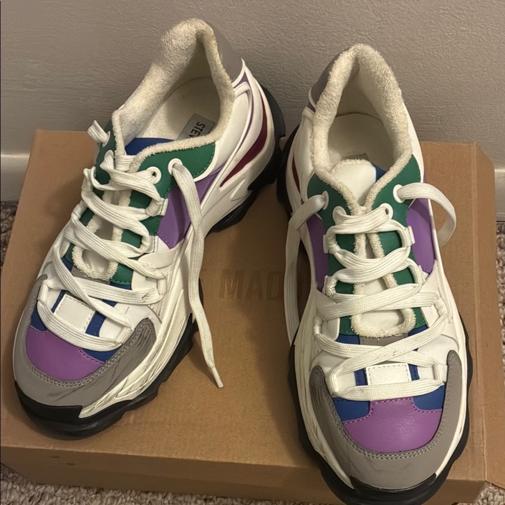 Steve Madden  Sneakers with Purple and Green Accents